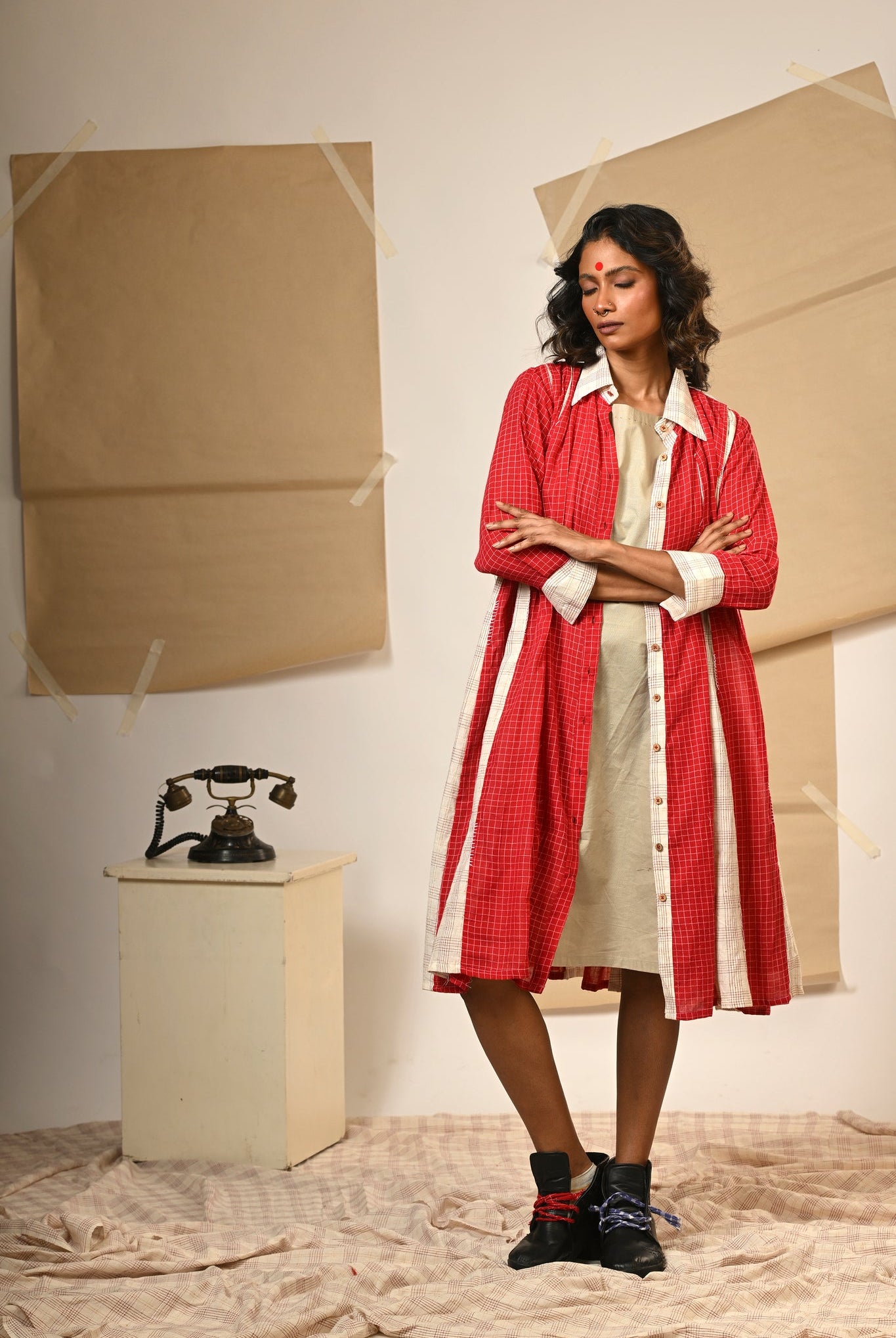 Box Pleat Dress - CiceroniDressesPrathaa