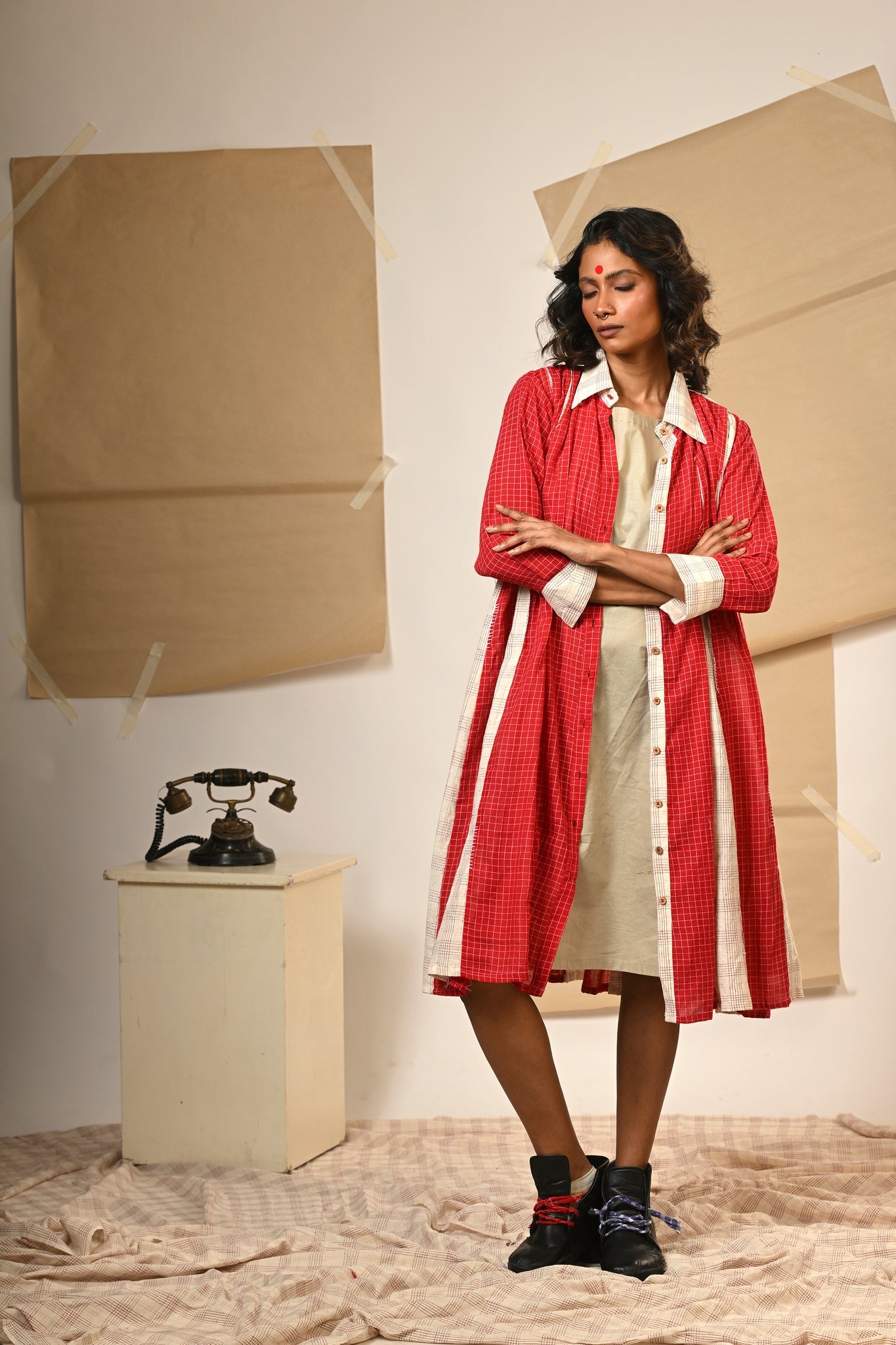 Box Pleat Dress - CiceroniDressesPrathaa