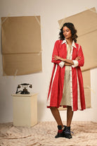 Box Pleat Dress - CiceroniDressesPrathaa
