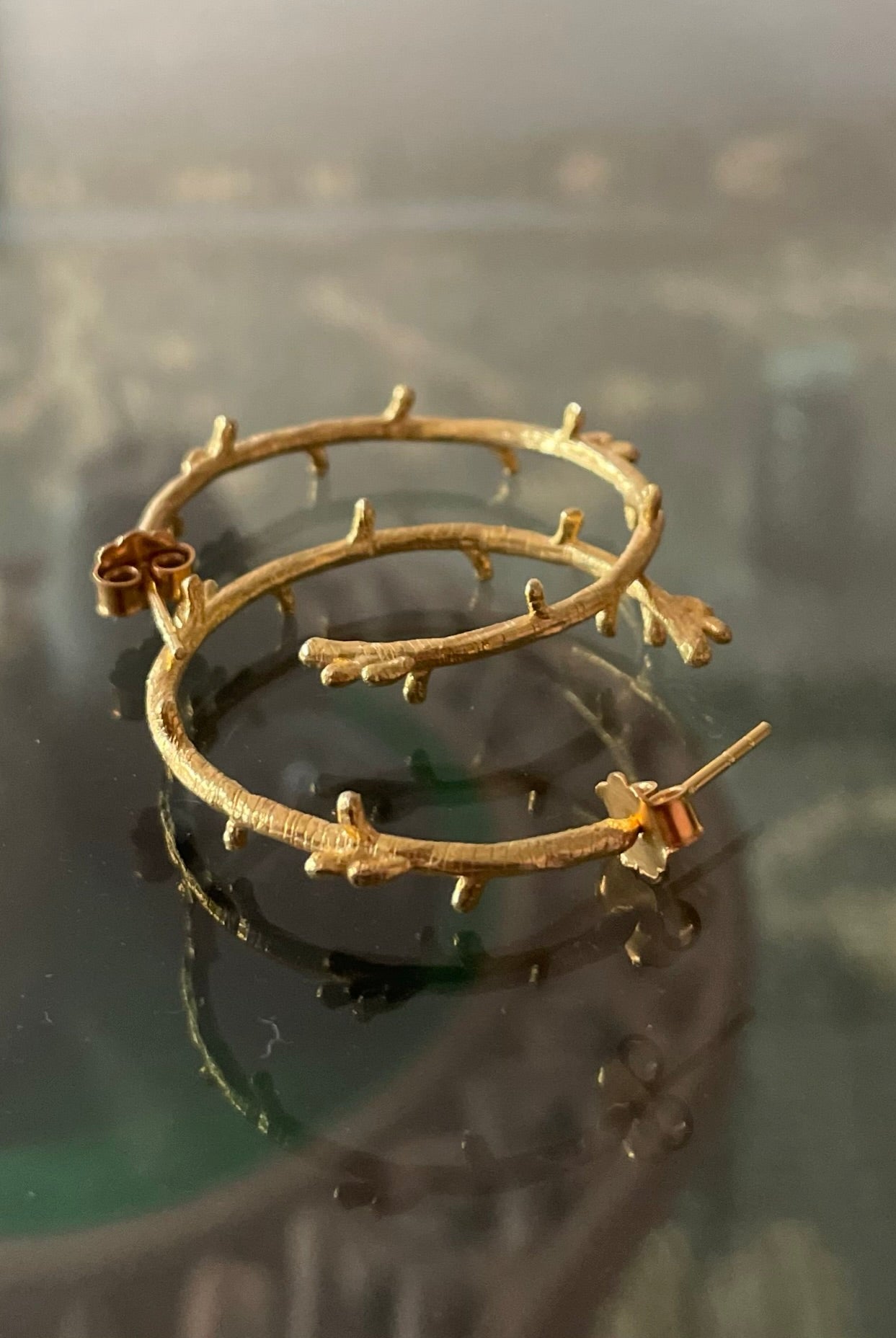 Branch Hoops - CiceroniEarringsMerald Curio