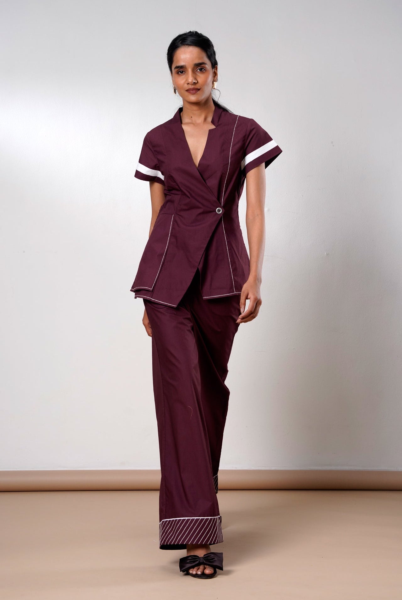 Brandy – Fold and Flow Wrap Top with Pants - CiceroniCo - ord SetMadder Much