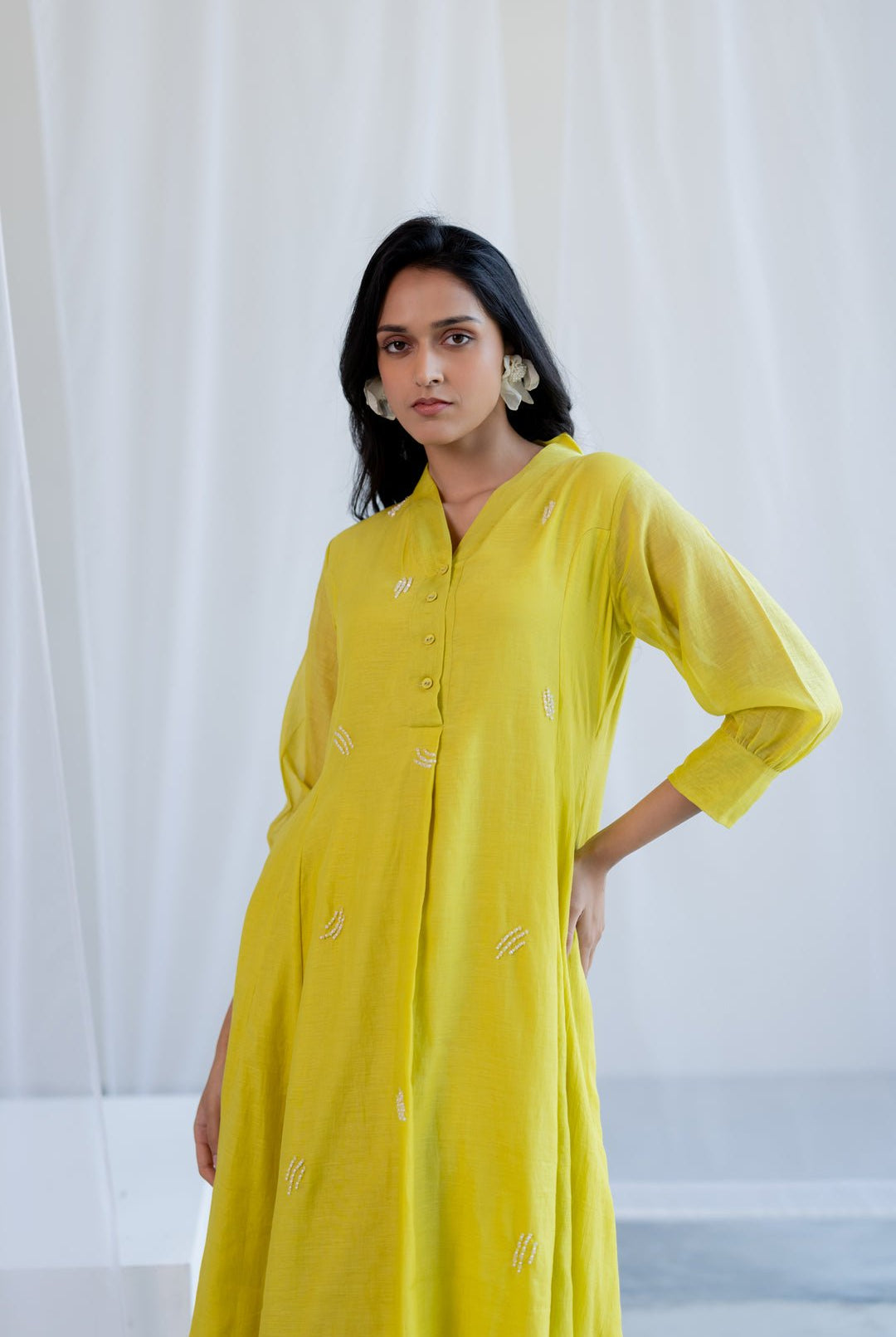 Breezy Lime Dewdrop Dress - CiceroniDressesSilai Studio