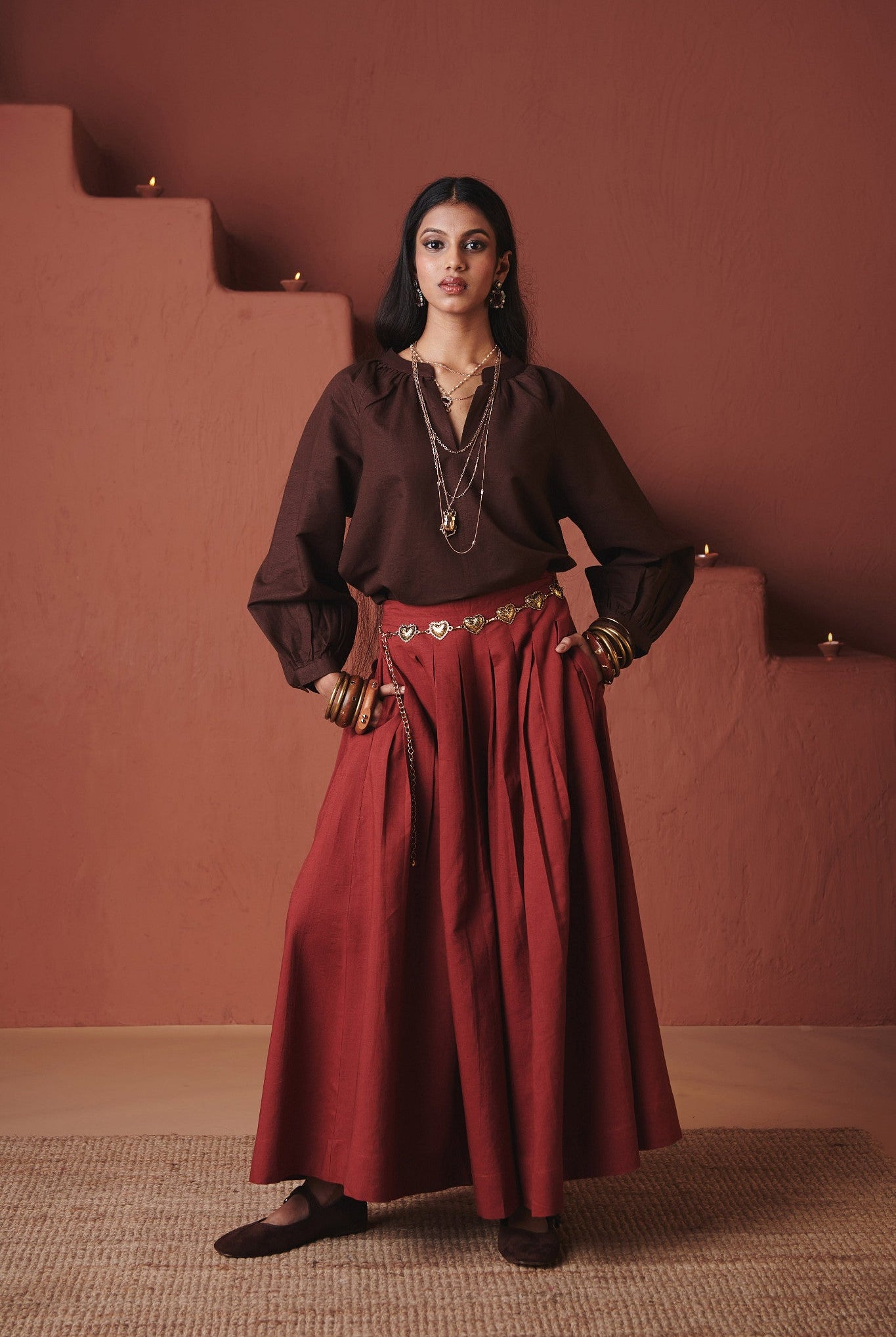 Brick Co - Linen Multi - Pleated Pants - CiceroniWomen PantsSaphed