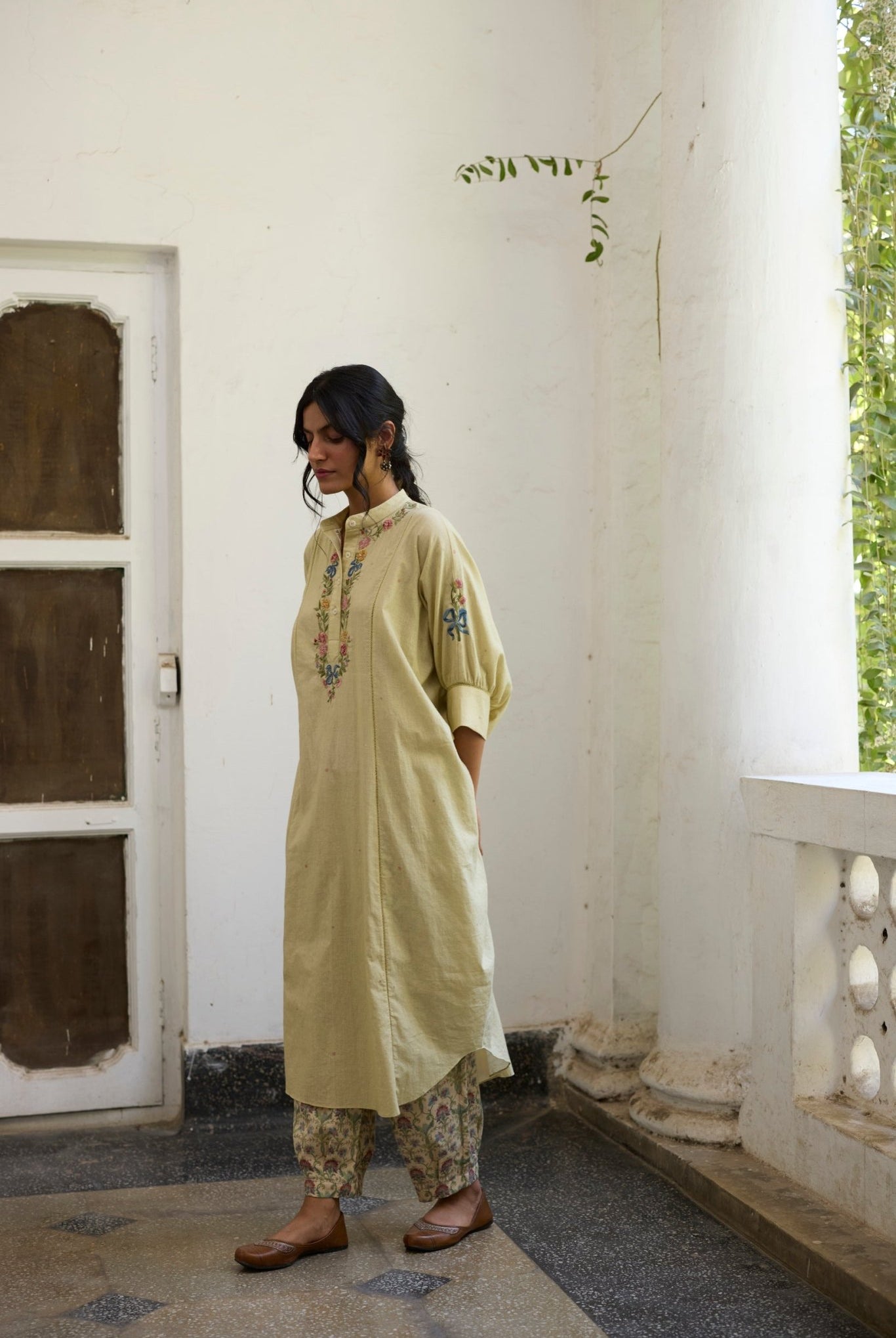 Brisa Kaftan Set - Green - CiceroniKurta Set, Everyday WearKhyati Rughani