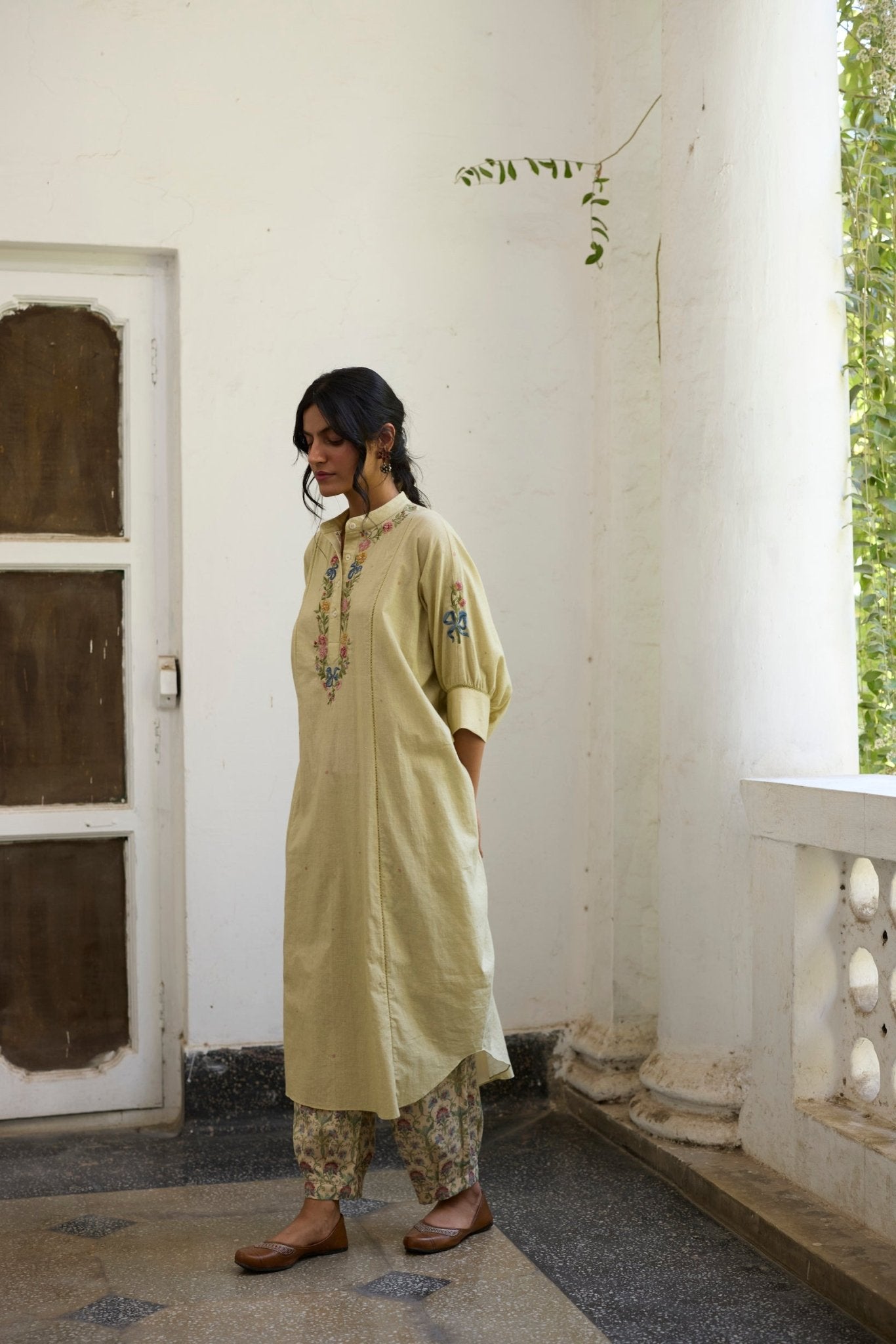 Brisa Kaftan Set - Green - CiceroniKurta Set, Everyday WearKhyati Rughani
