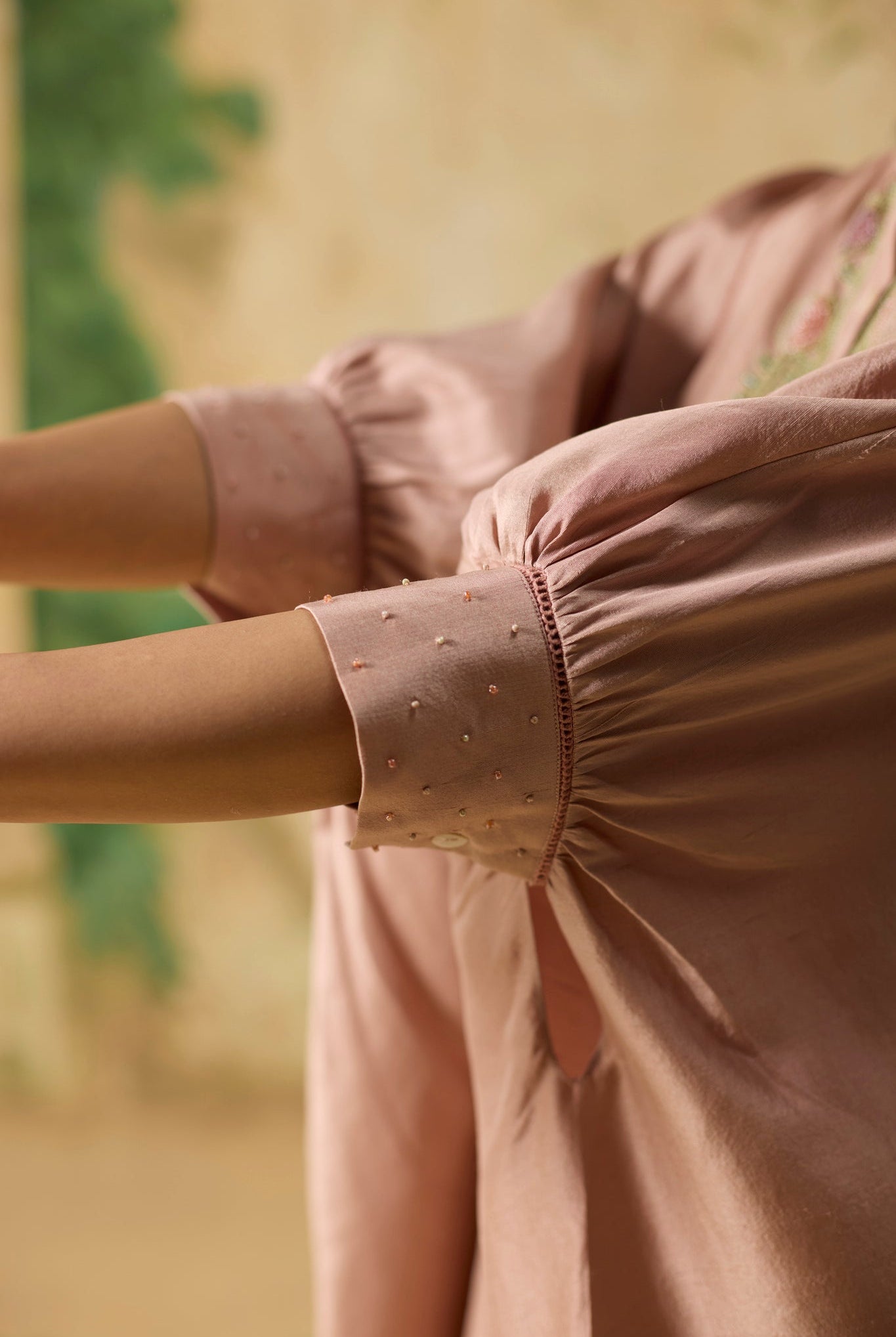 Brisa Kaftan Set - Pink and Brown - CiceroniKaftan SetKhyati Rughani