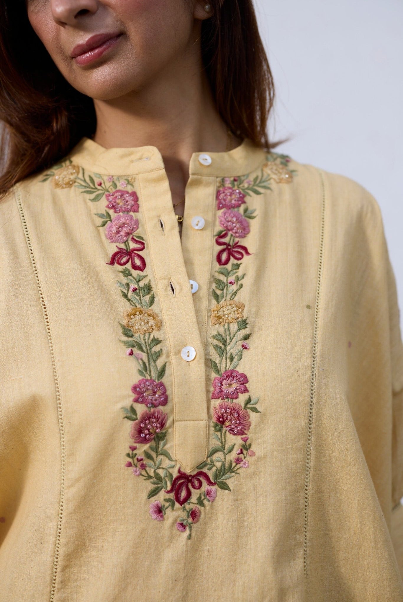 Brisa Kaftan Set - Yellow - CiceroniKurta Set, Everyday WearKhyati Rughani