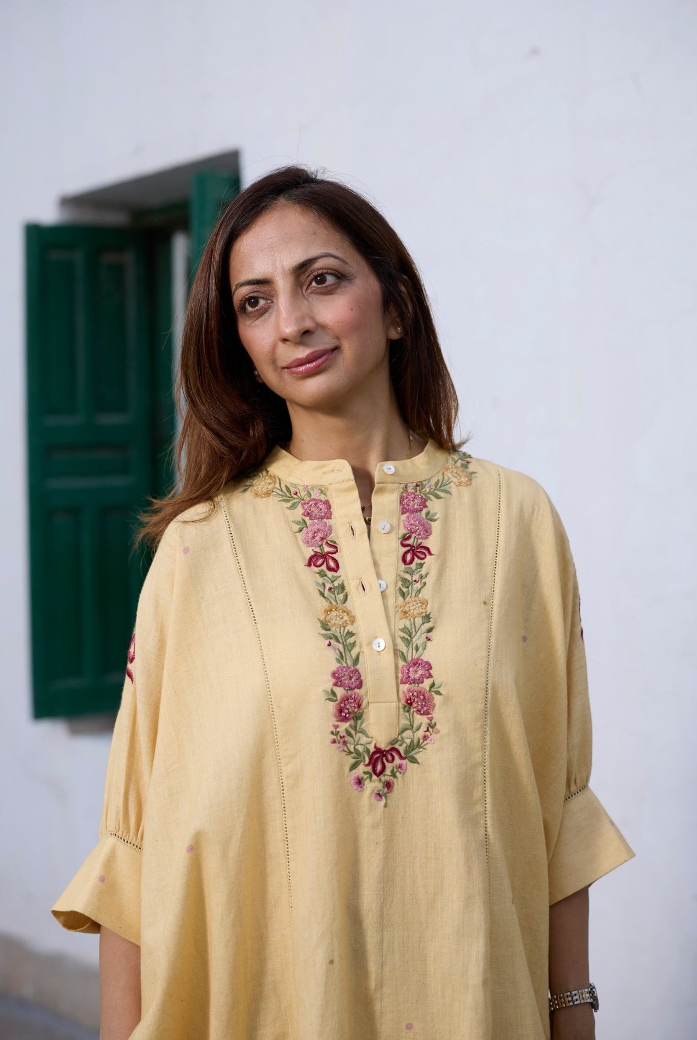 Brisa Kaftan Set - Yellow - CiceroniKurta Set, Everyday WearKhyati Rughani