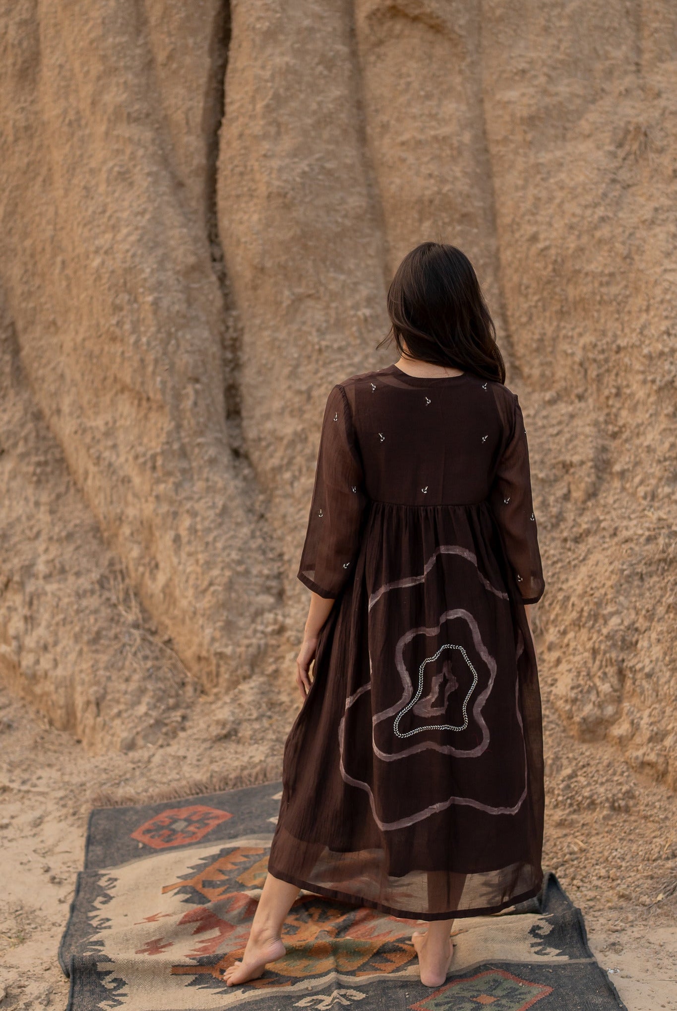 Brown Arazi Dress - CiceroniDressesNirjara