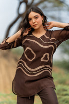 Brown Arsa Set - CiceroniKurta Set, Festive wearNirjara