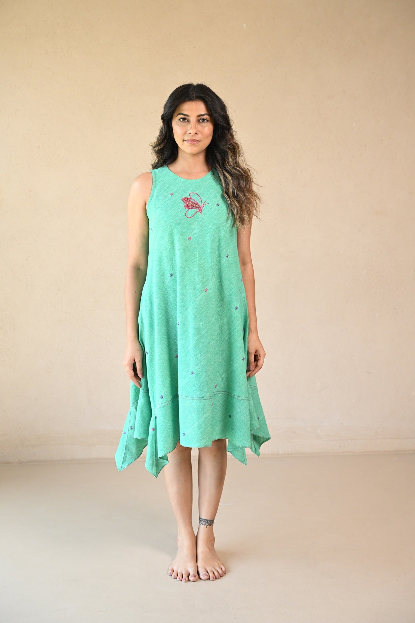 Butterfly Dress - Mint Green - CiceroniDressesRang by Rajvi