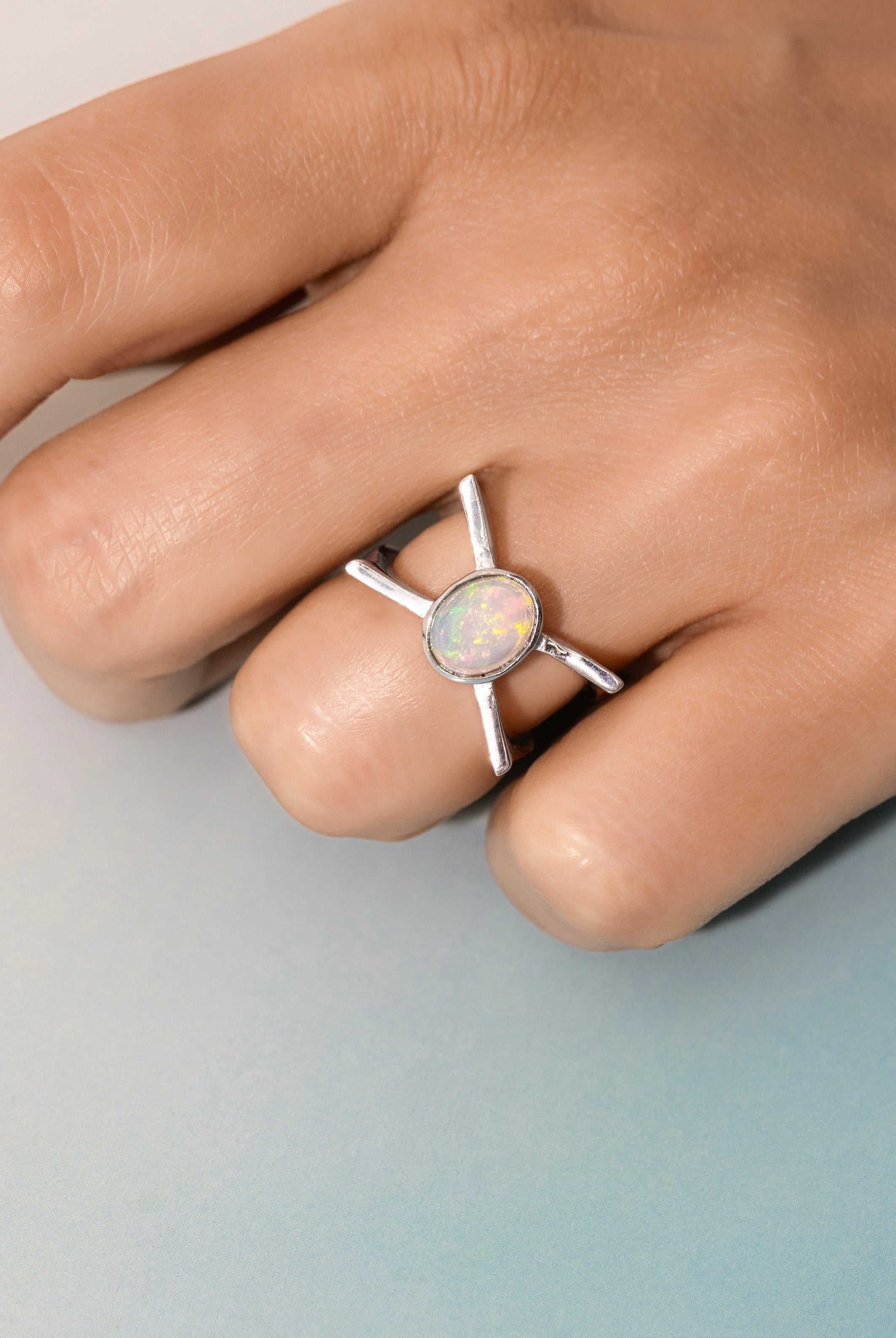 Butterfly Opal Ring - CiceroniRingUnbent