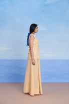 Butterscotch Linen Maxi Skirt - CiceroniSkirtsSaphed