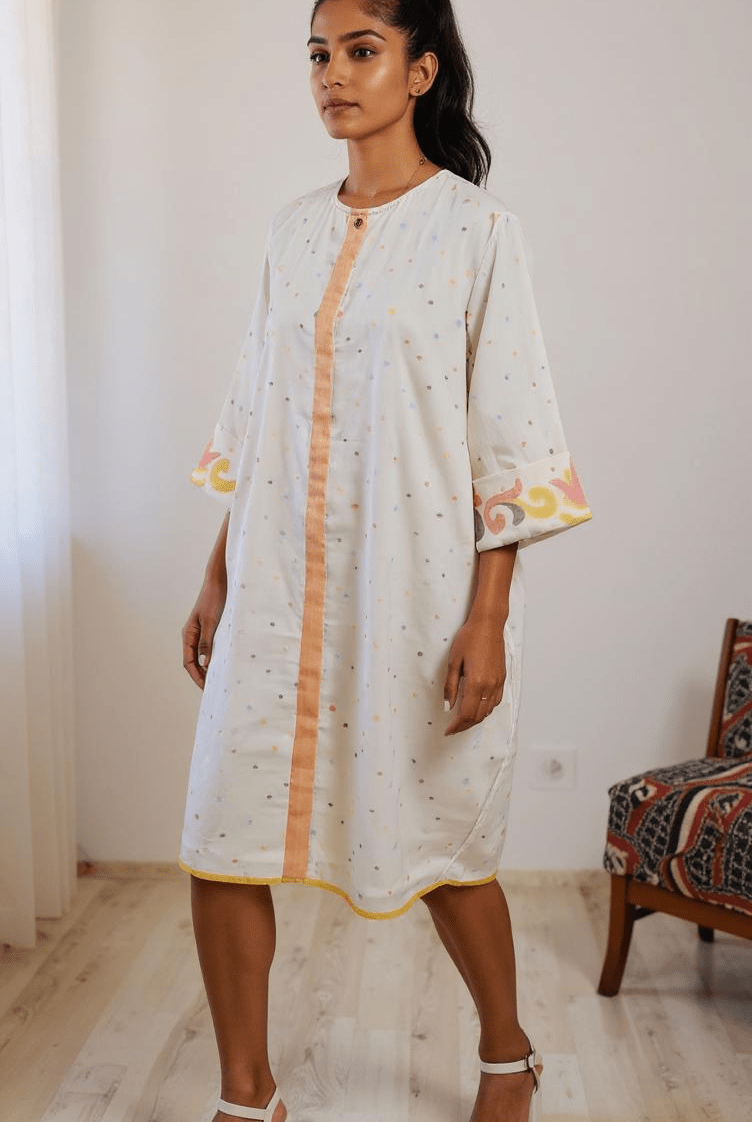 Button Down Cuff Dress - CiceroniDressesBhomra