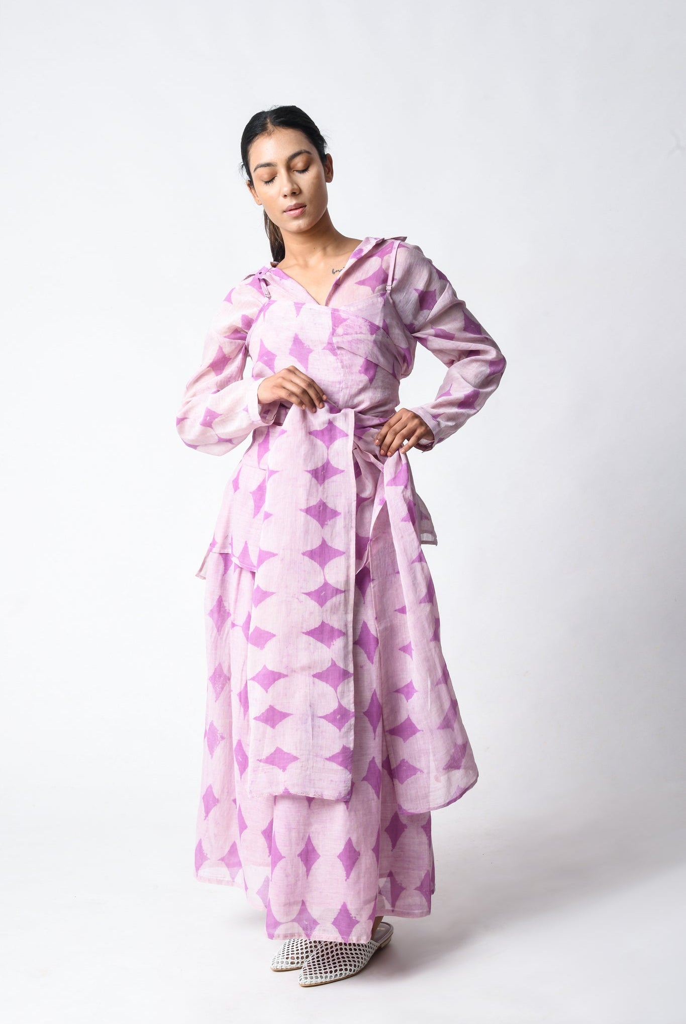 Cami Wrap Plum Co - ord Set - CiceroniSkirt SetJayati Goenka