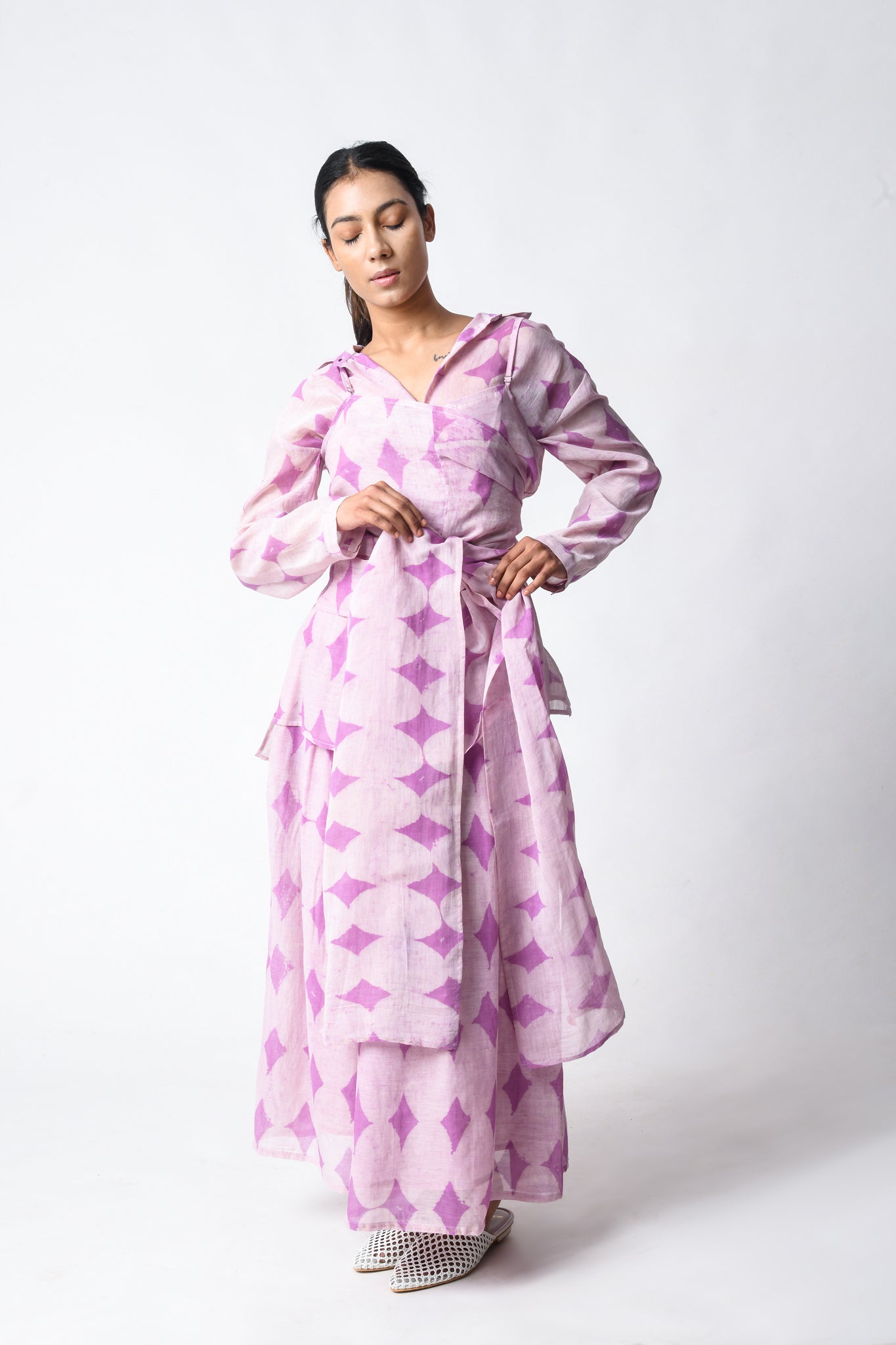 Cami Wrap Plum Co - ord Set - CiceroniSkirt SetJayati Goenka