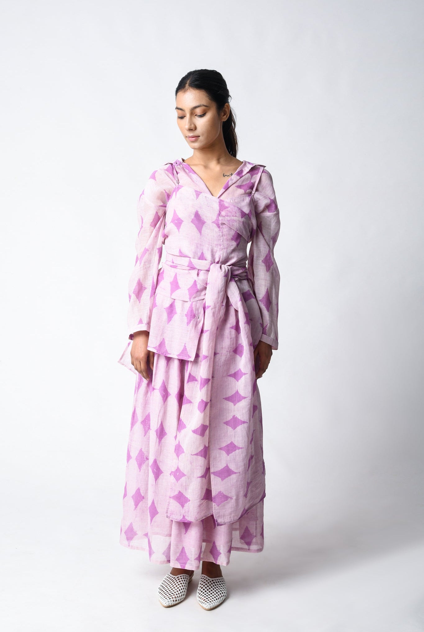Cami Wrap Plum Co - ord Set - CiceroniSkirt SetJayati Goenka