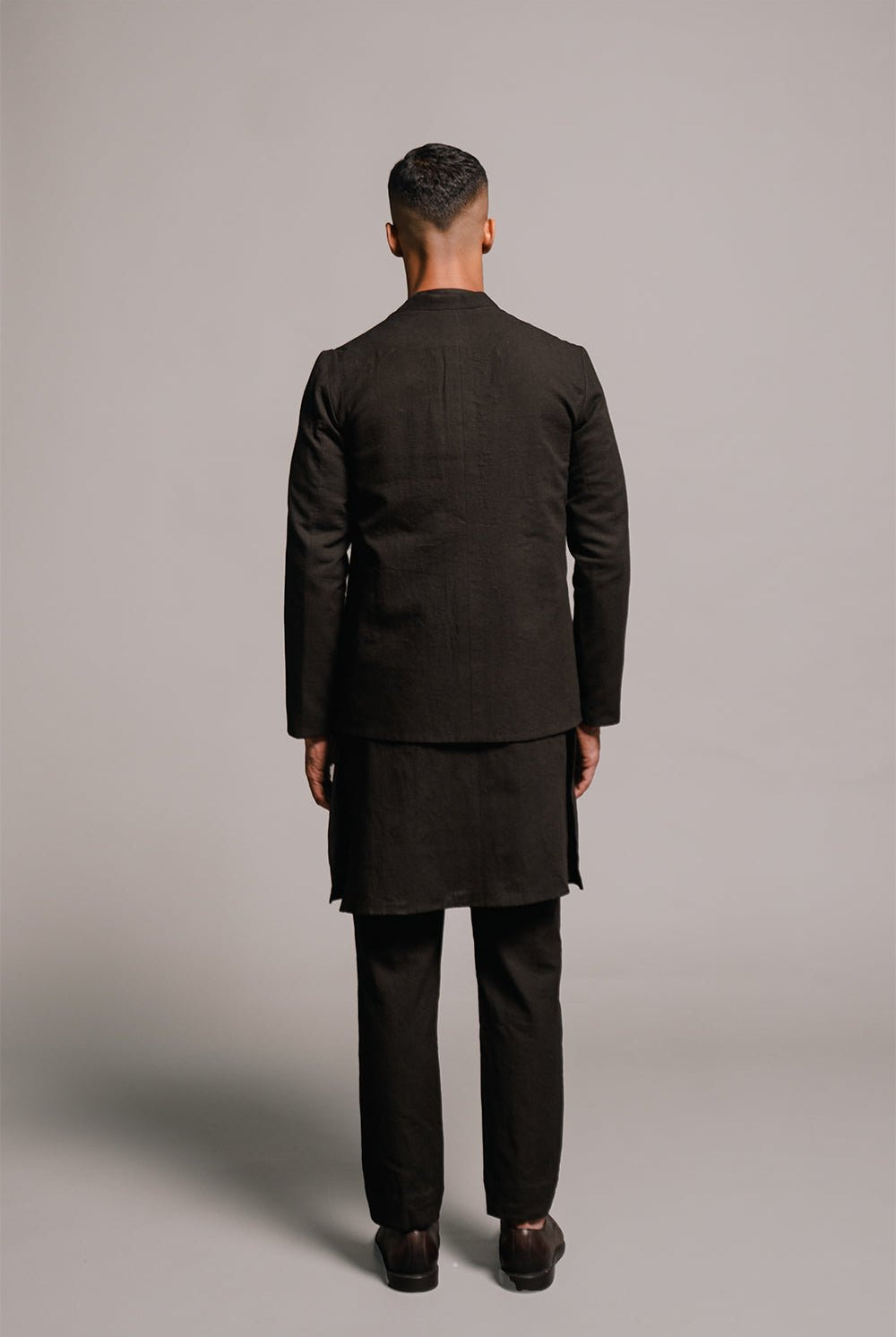 Carbon Co - Linen Men's Bandhgala Jacket - CiceroniJacketsSaphed