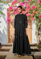 Carbon Co - Linen Three Tiered Dress - CiceroniDressesSaphed