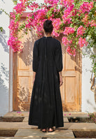 Carbon Co - Linen Three Tiered Dress - CiceroniDressesSaphed