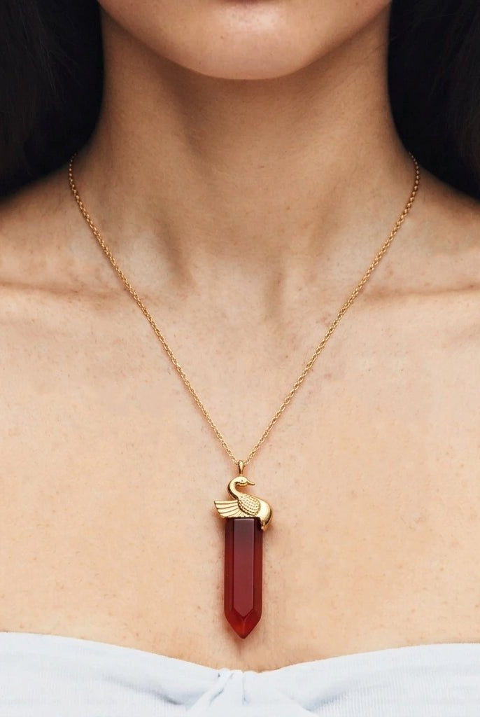 Carnelian Pencil Pendant - CiceroniPendantUnbent