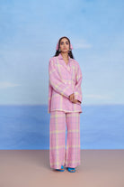 Cassata Linen Bell Bottom Pants - CiceroniPantsSaphed