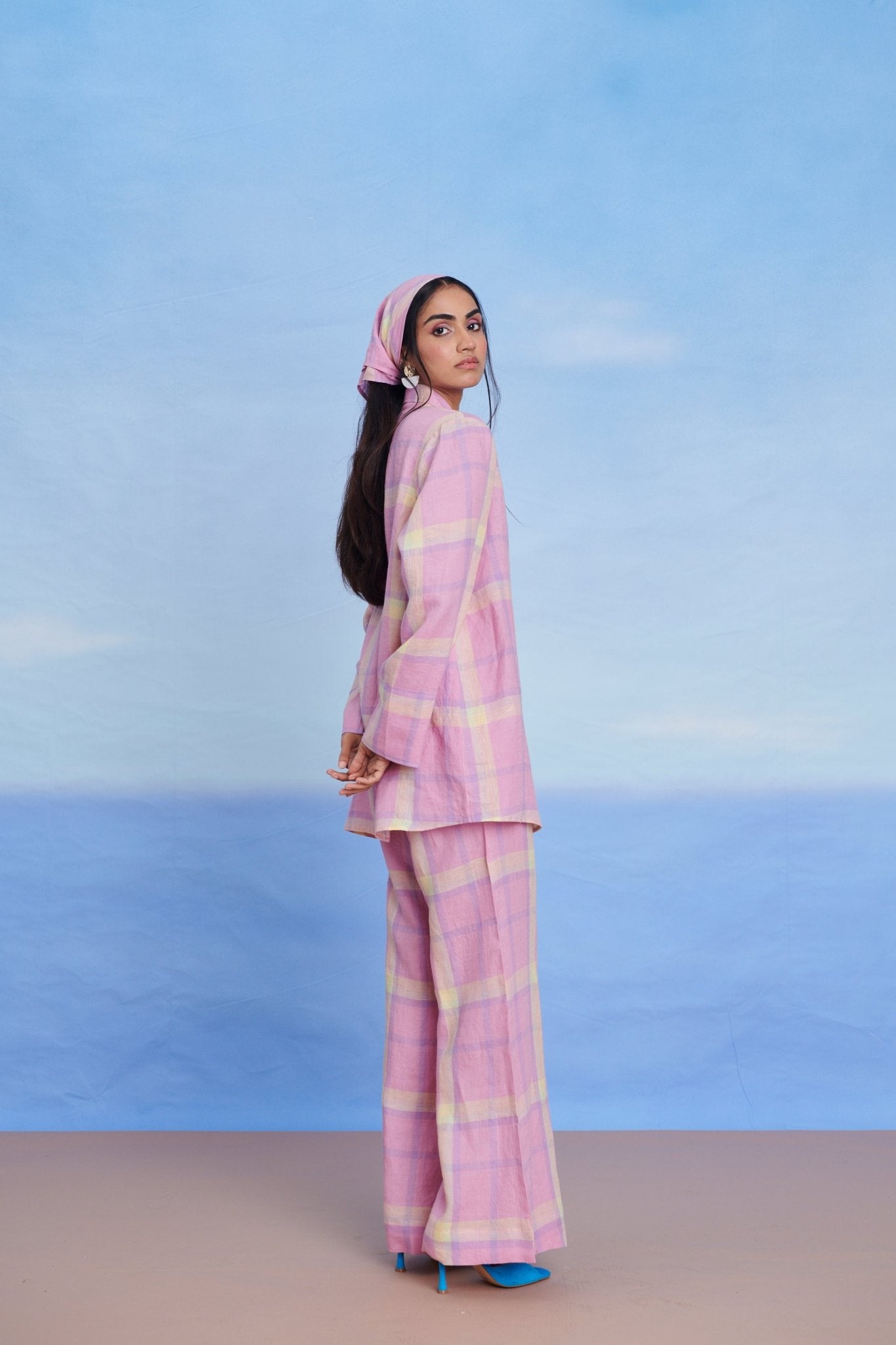 Cassata Linen Blazer Shirt Set - CiceroniCo - ord SetSaphed