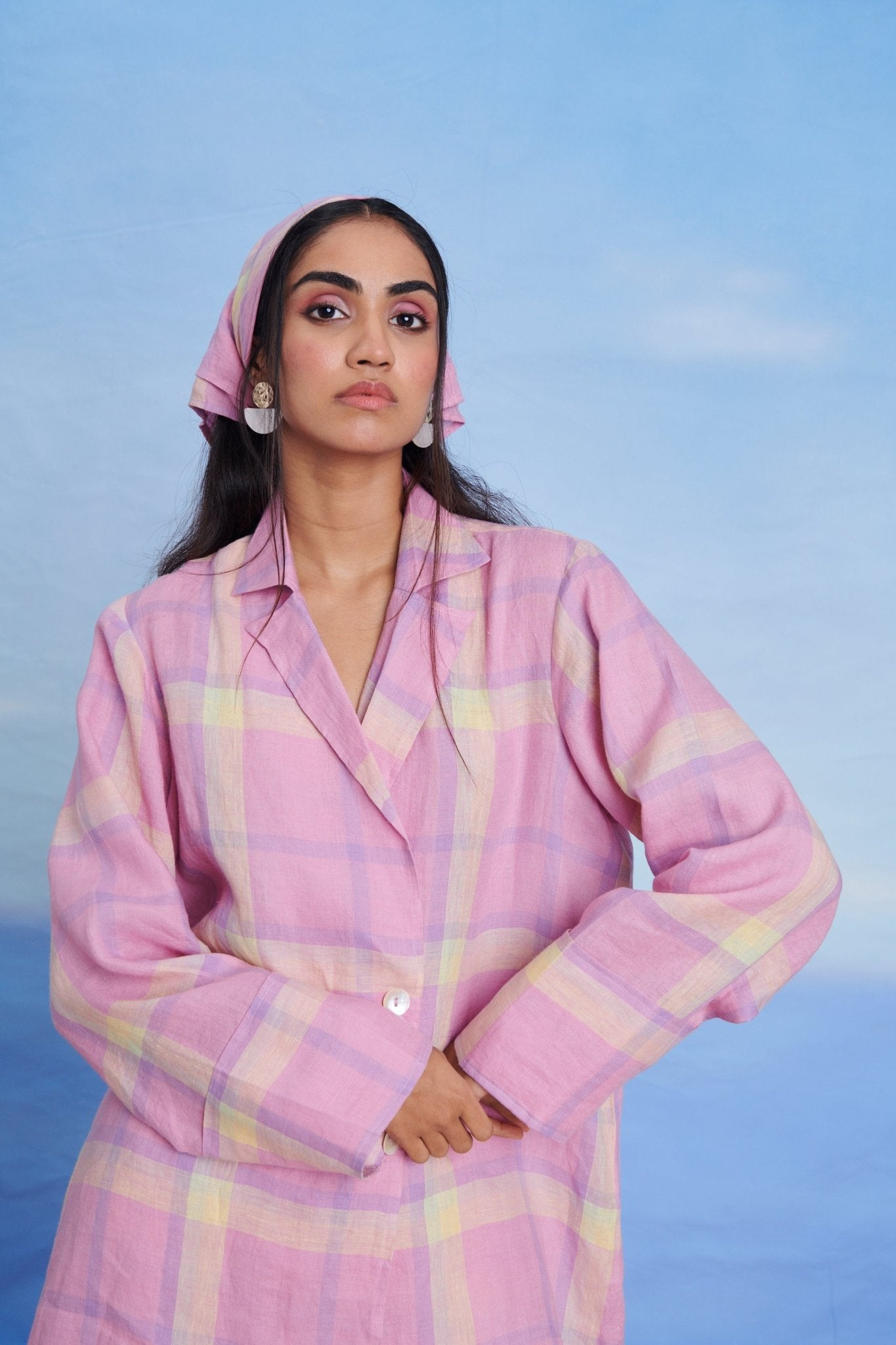 Cassata Linen Blazer Shirt Set - CiceroniCo - ord SetSaphed