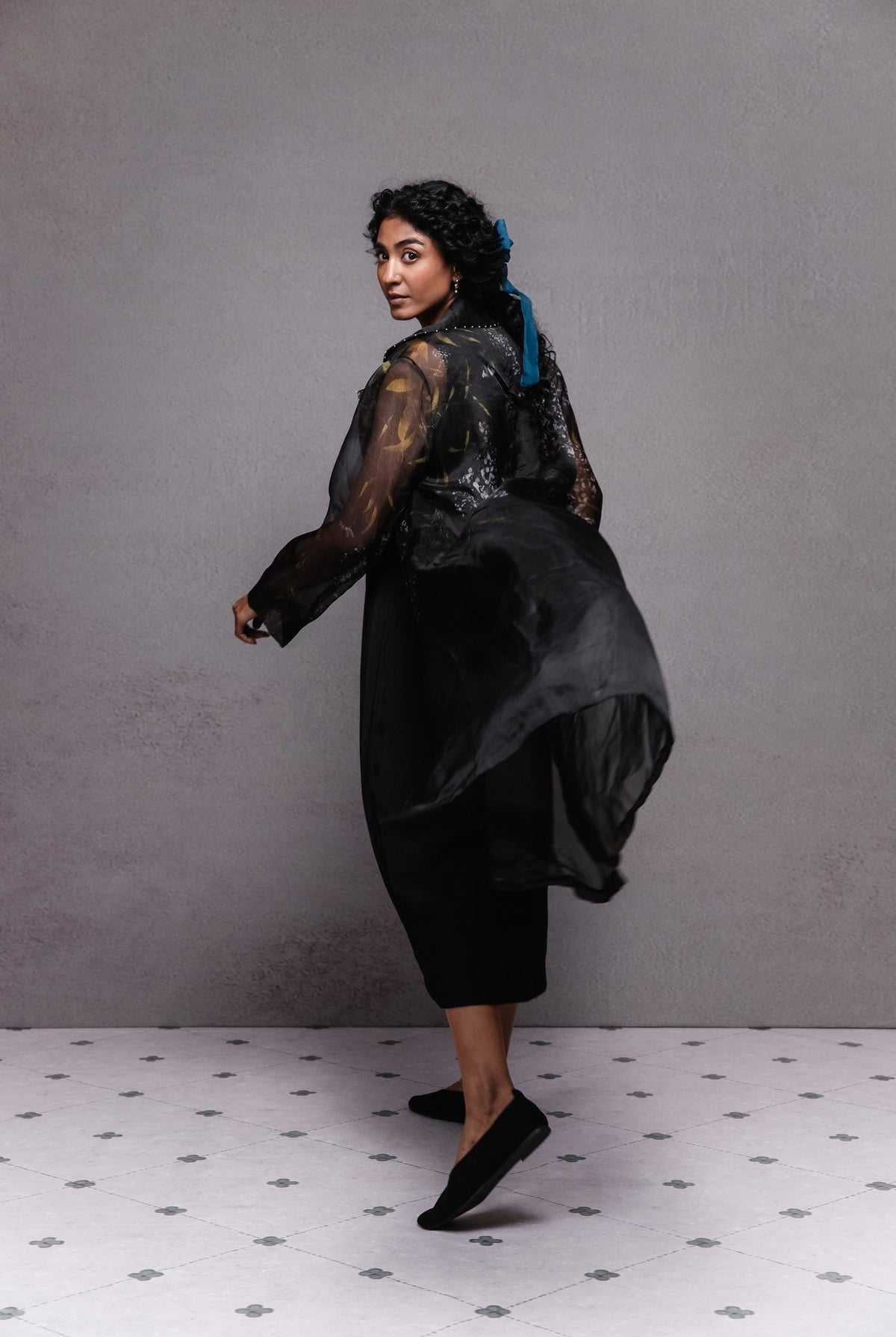 Cattleya Trench in Black Set - CiceroniJacket SetSubbah