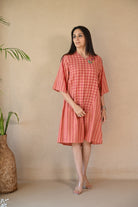 Cedar Dress - Peach Stripe - CiceroniDressesRang by Rajvi