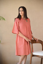 Cedar Dress - Peach Stripe - CiceroniDressesRang by Rajvi