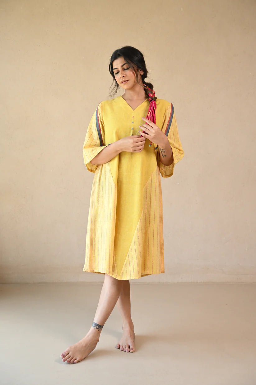 Cedar Dress - Sunny Yellow - CiceroniDressesRang by Rajvi