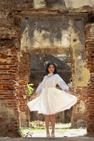 Ceylon Half Pleat Dress - CiceroniDressesBhomra