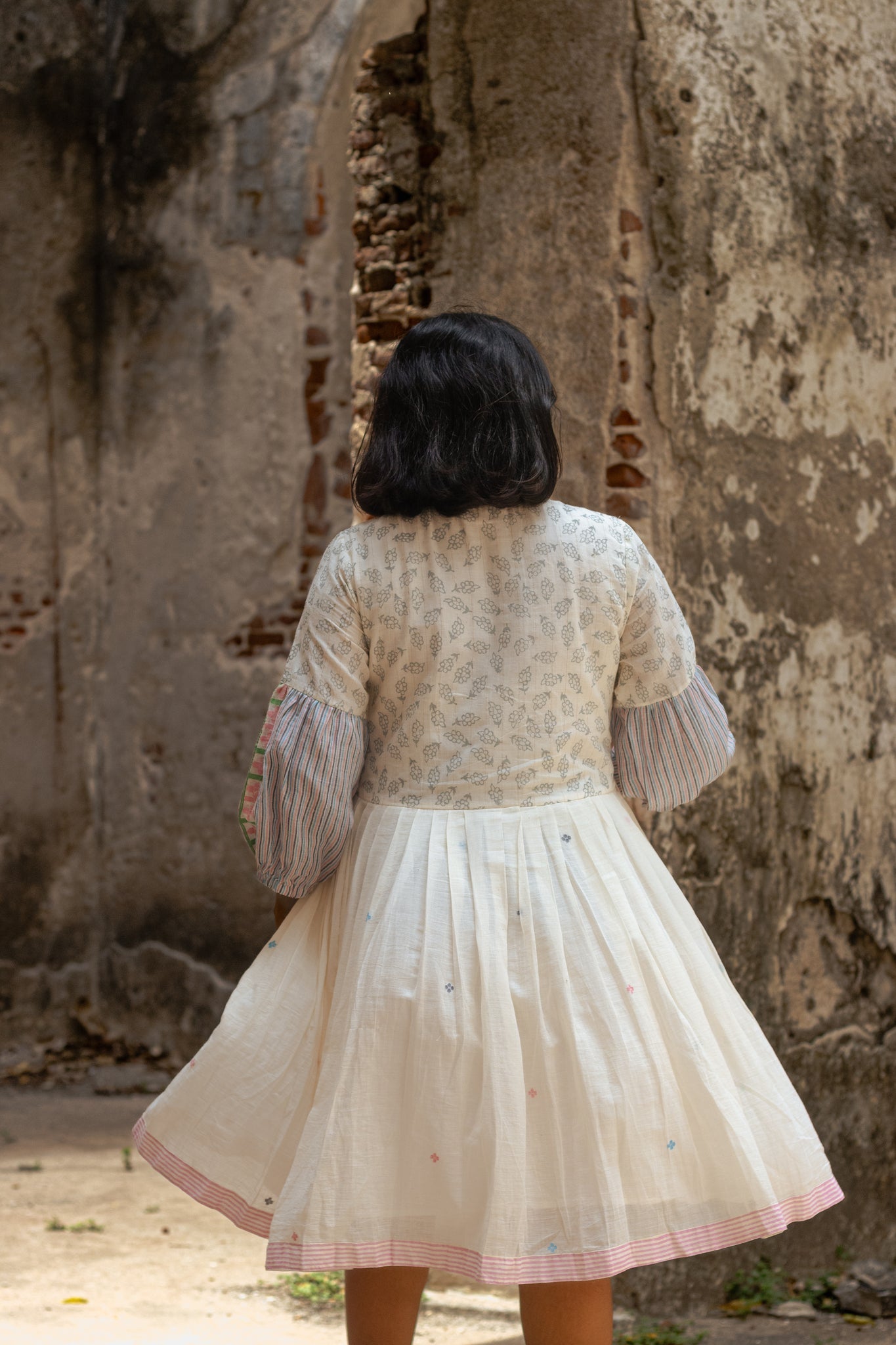 Ceylon Half Pleat Dress - CiceroniDressesBhomra