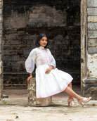 Ceylon Half Pleat Dress - CiceroniDressesBhomra