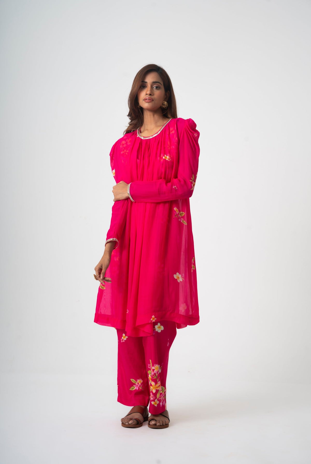 Chafa Blossom Pink Set - CiceroniKurta Set, Festive WearPrachi Kamat