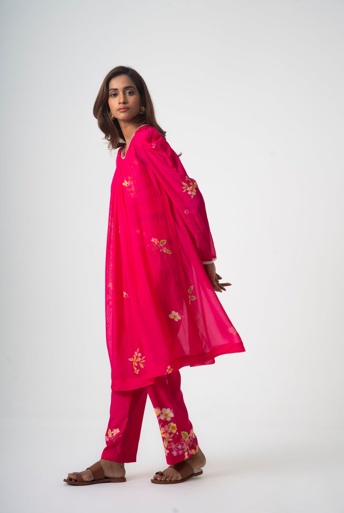 Chafa Blossom Pink Set - CiceroniKurta Set, Festive WearPrachi Kamat