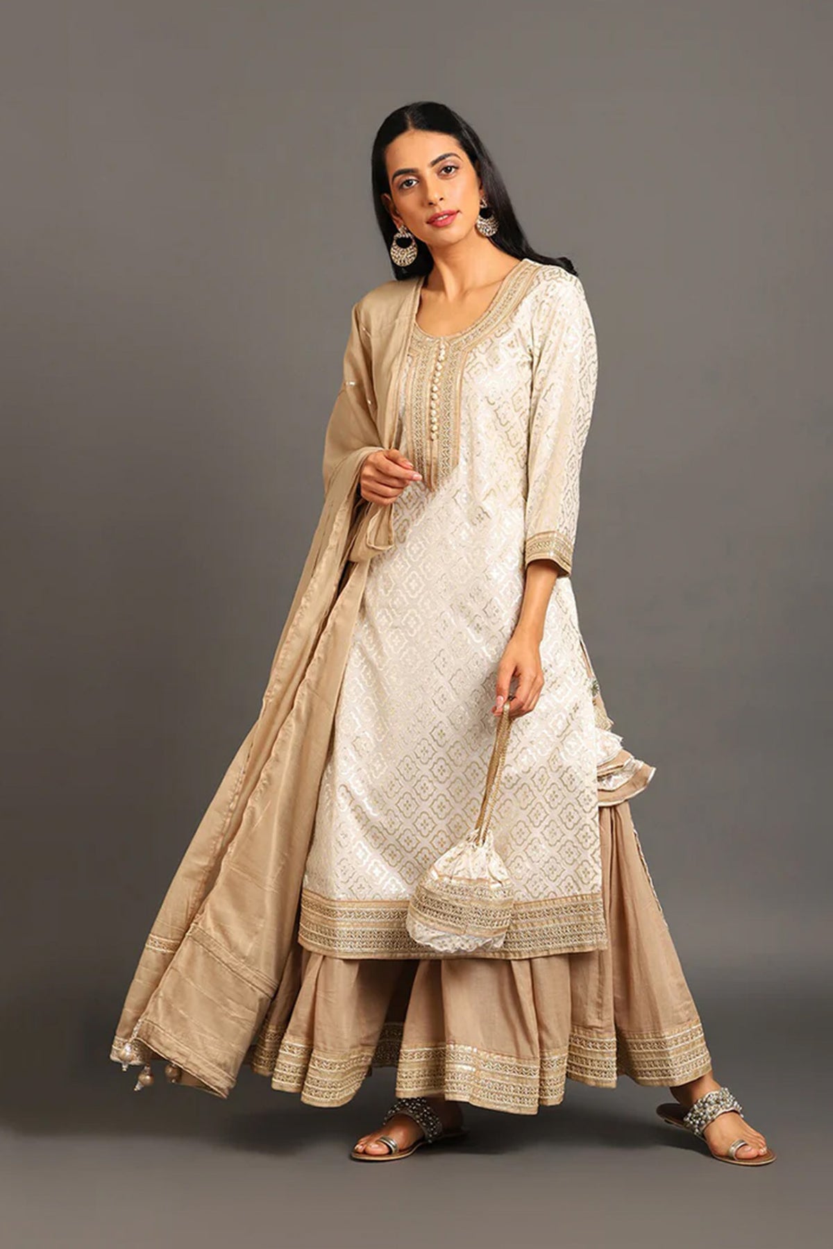 Chand Bibi Kurta Ghaghri Set - CiceroniKurta Set, Festive WearOmaana