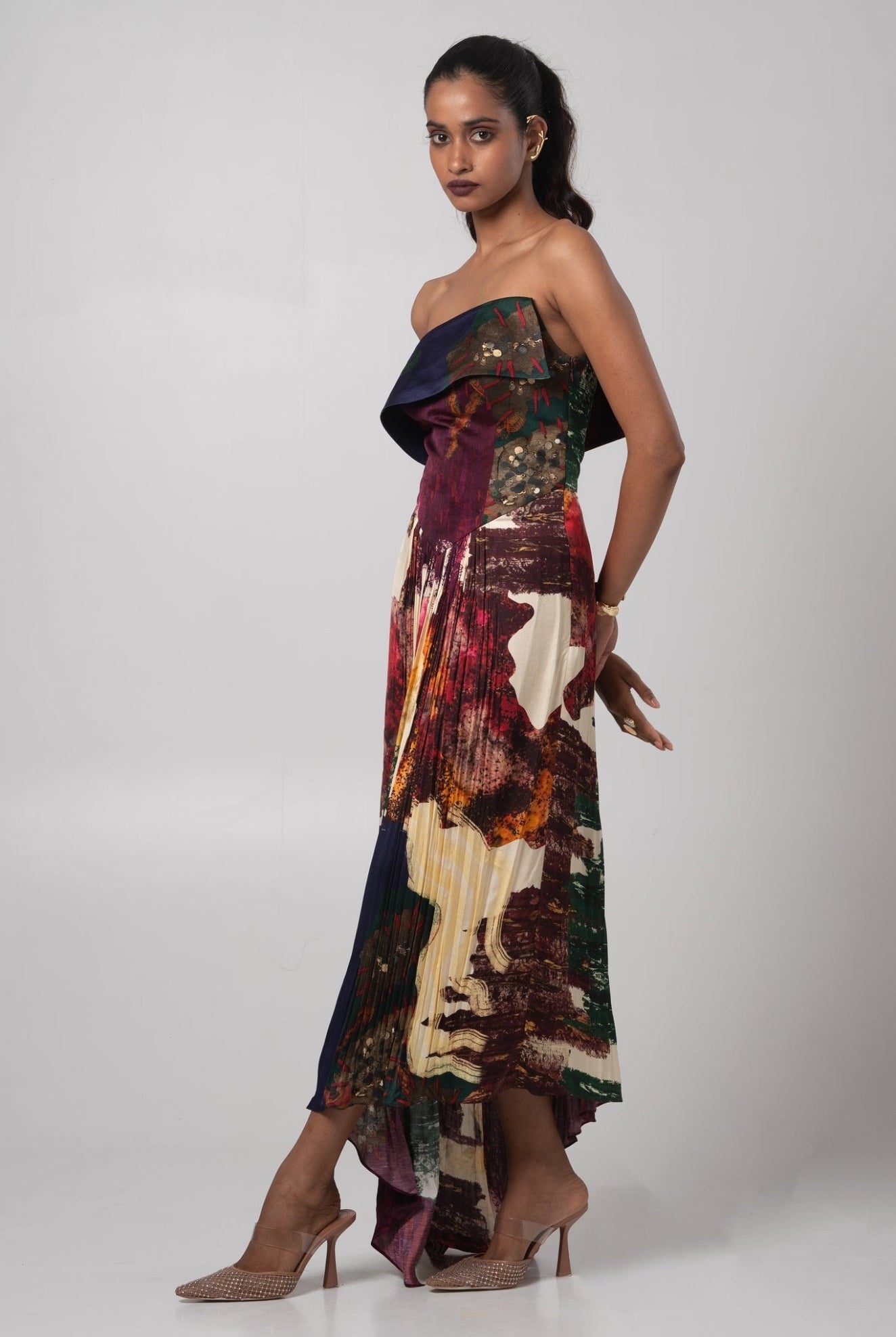 Char Fold Over Dress - CiceroniDressesAdvait