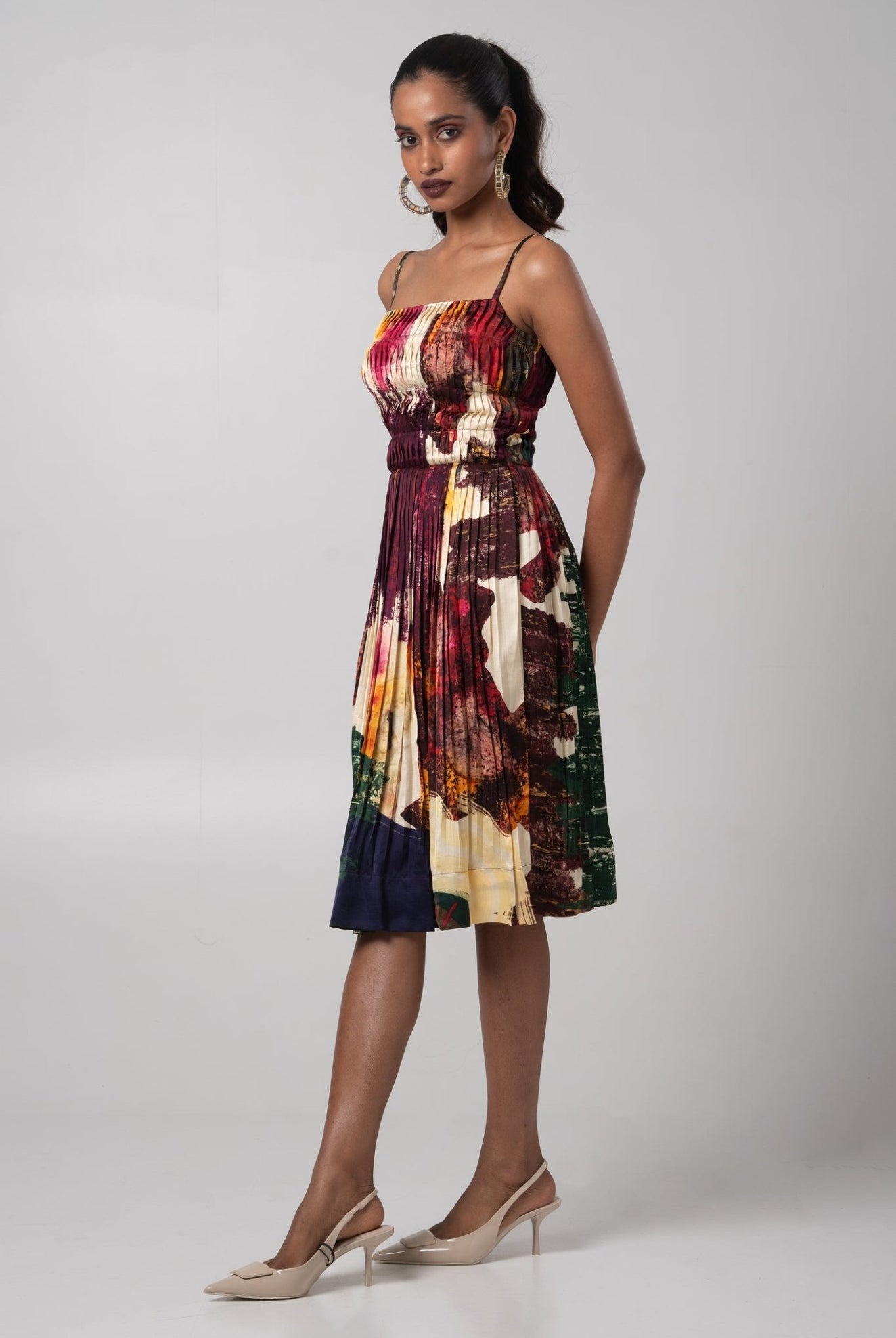 Char Pleated Dress - CiceroniDressesAdvait