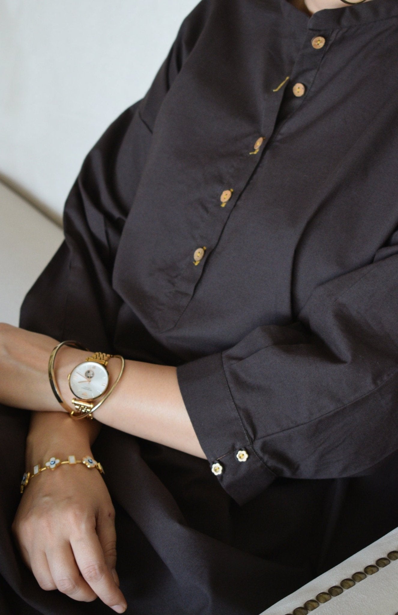 Charcoal Antifit Kurta with Placket - CiceroniKurta, Everyday WearHouse of Moxa