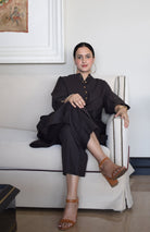 Charcoal Antifit Kurta with Placket - CiceroniKurta, Everyday WearHouse of Moxa