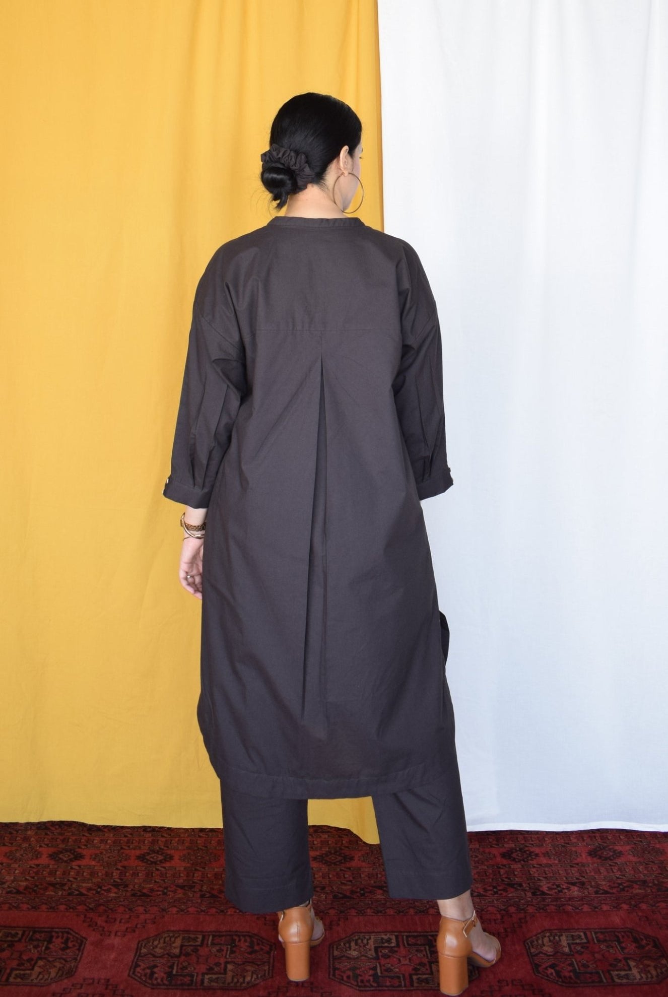 Charcoal Antifit Kurta with Placket - CiceroniKurta, Everyday WearHouse of Moxa