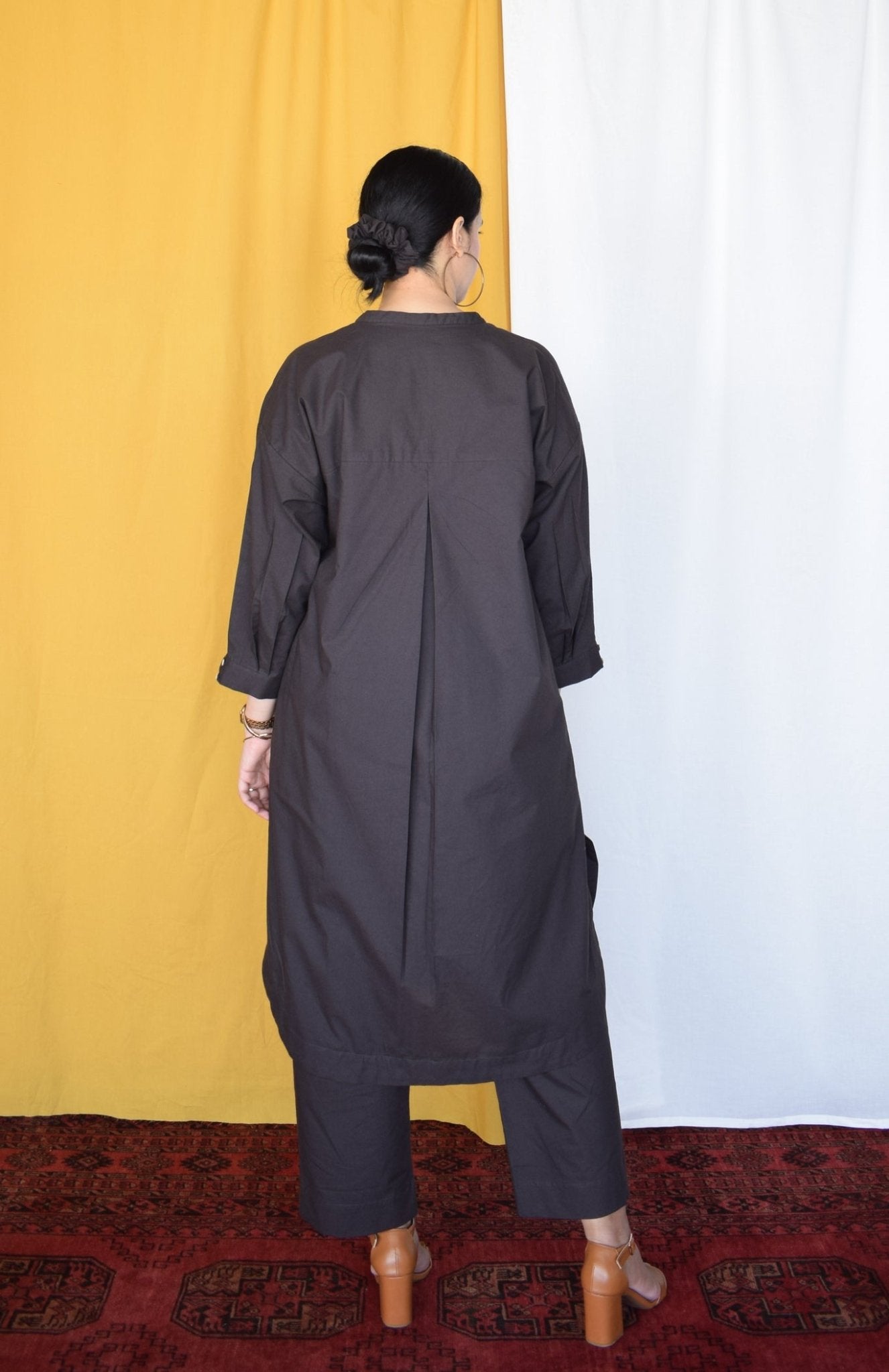 Charcoal Antifit Kurta with Placket - CiceroniKurta, Everyday WearHouse of Moxa