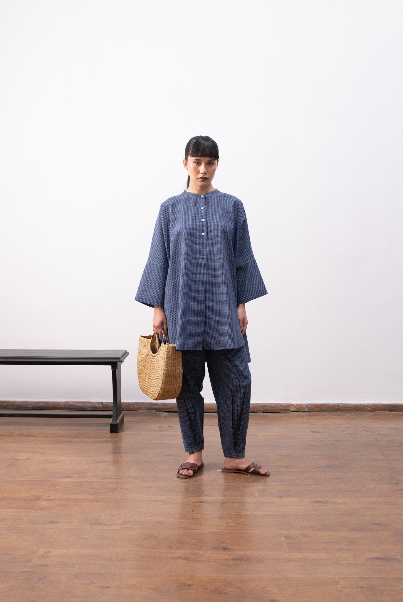 Charlotte Co - ord Set - Navy Blue - CiceroniKurta Set, Everyday WearHiranya