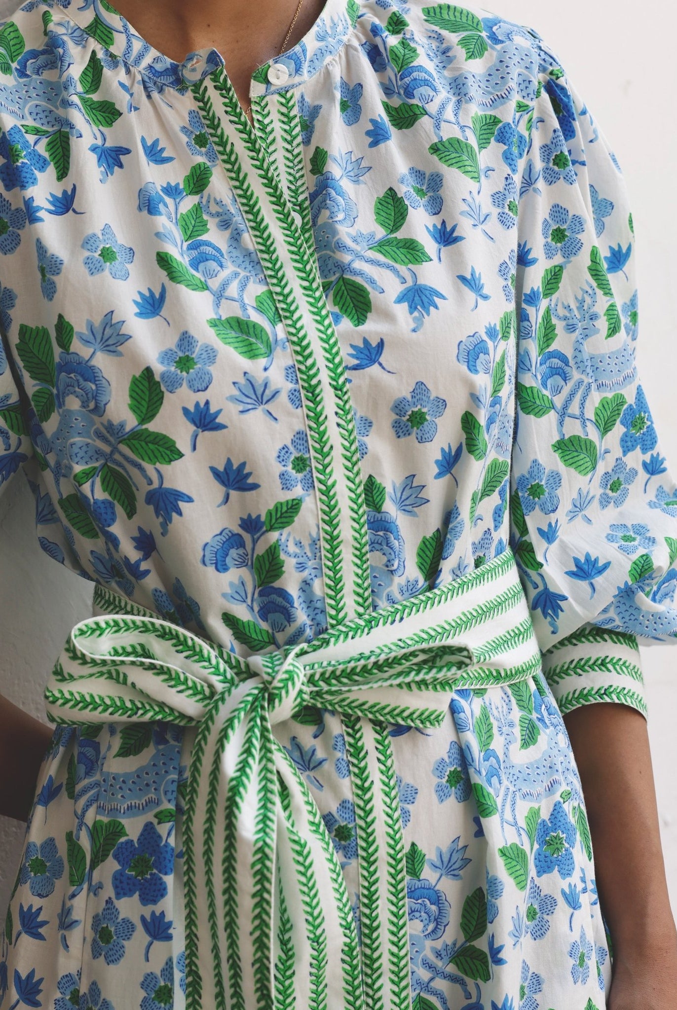 Chaupad Shirt Dress - Swamp Deer - CiceroniDressesThe Raw India