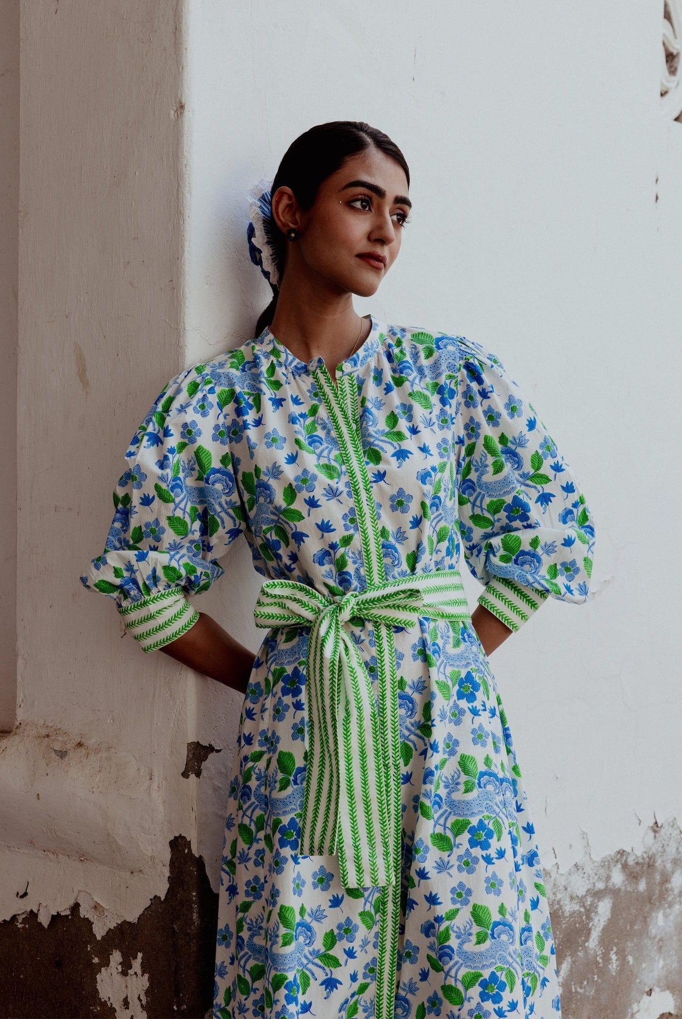 Chaupad Shirt Dress - Swamp Deer - CiceroniDressesThe Raw India