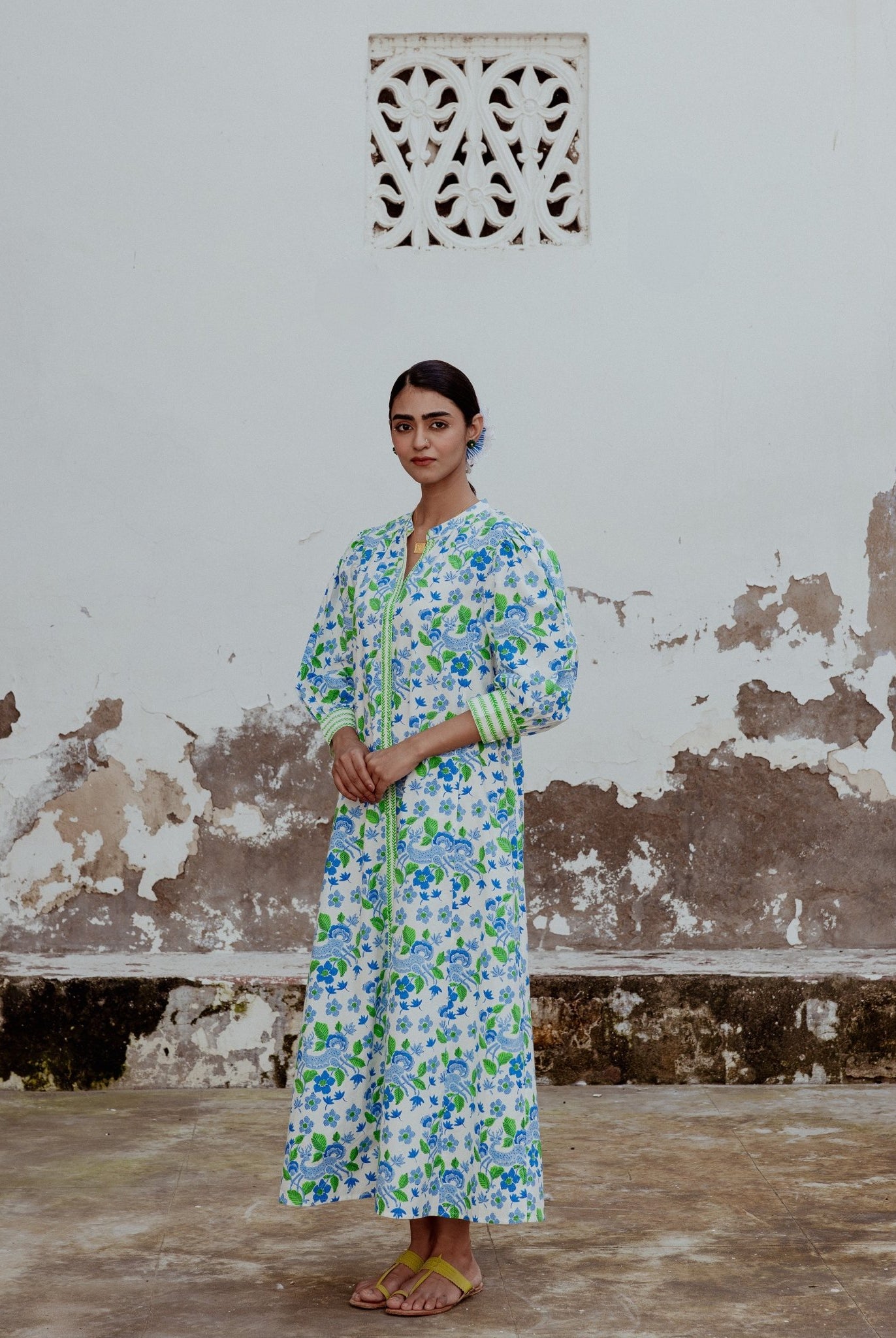 Chaupad Shirt Dress - Swamp Deer - CiceroniDressesThe Raw India