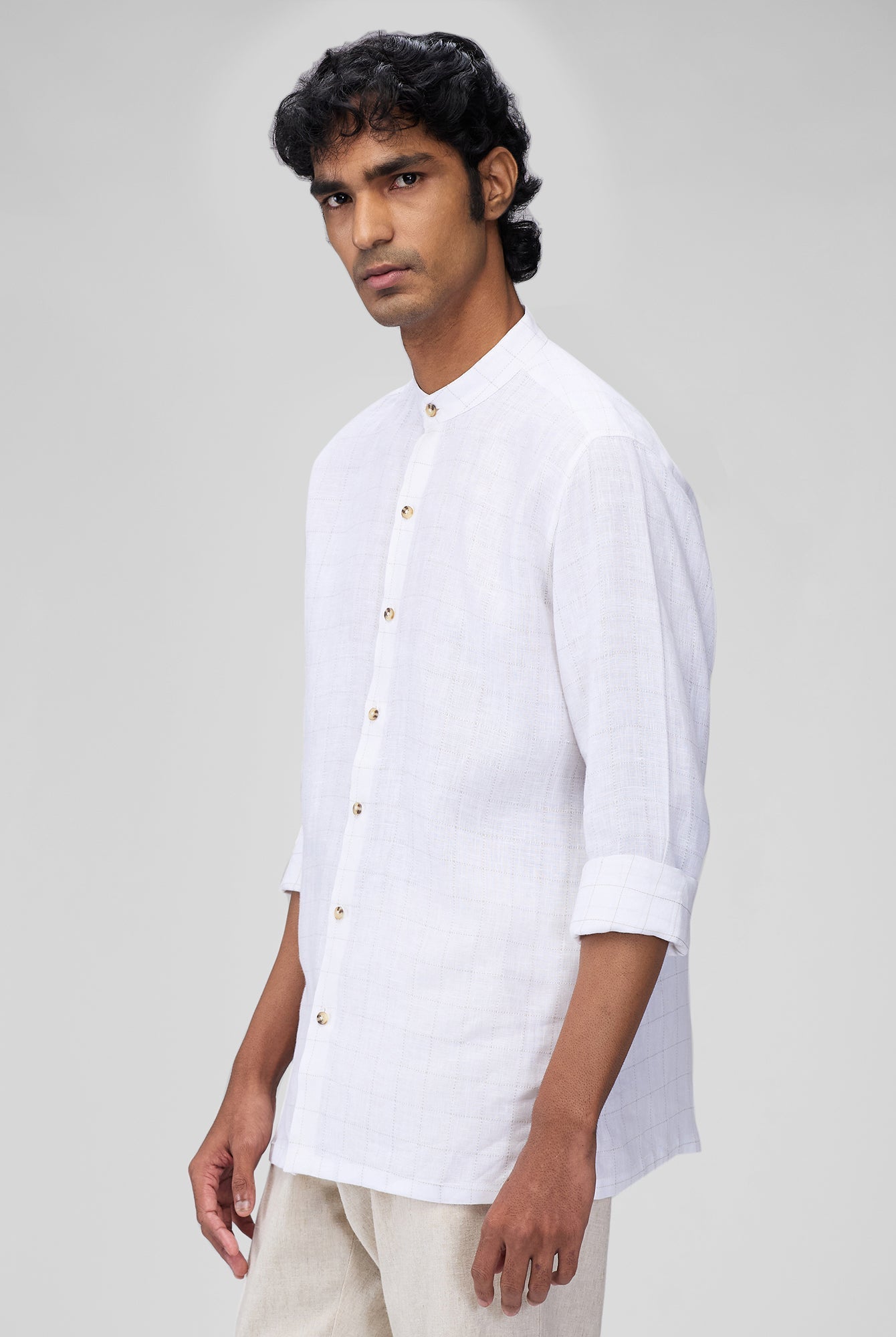 Check Shirt - 100% Linen - CiceroniMen Shirtsbhrāta