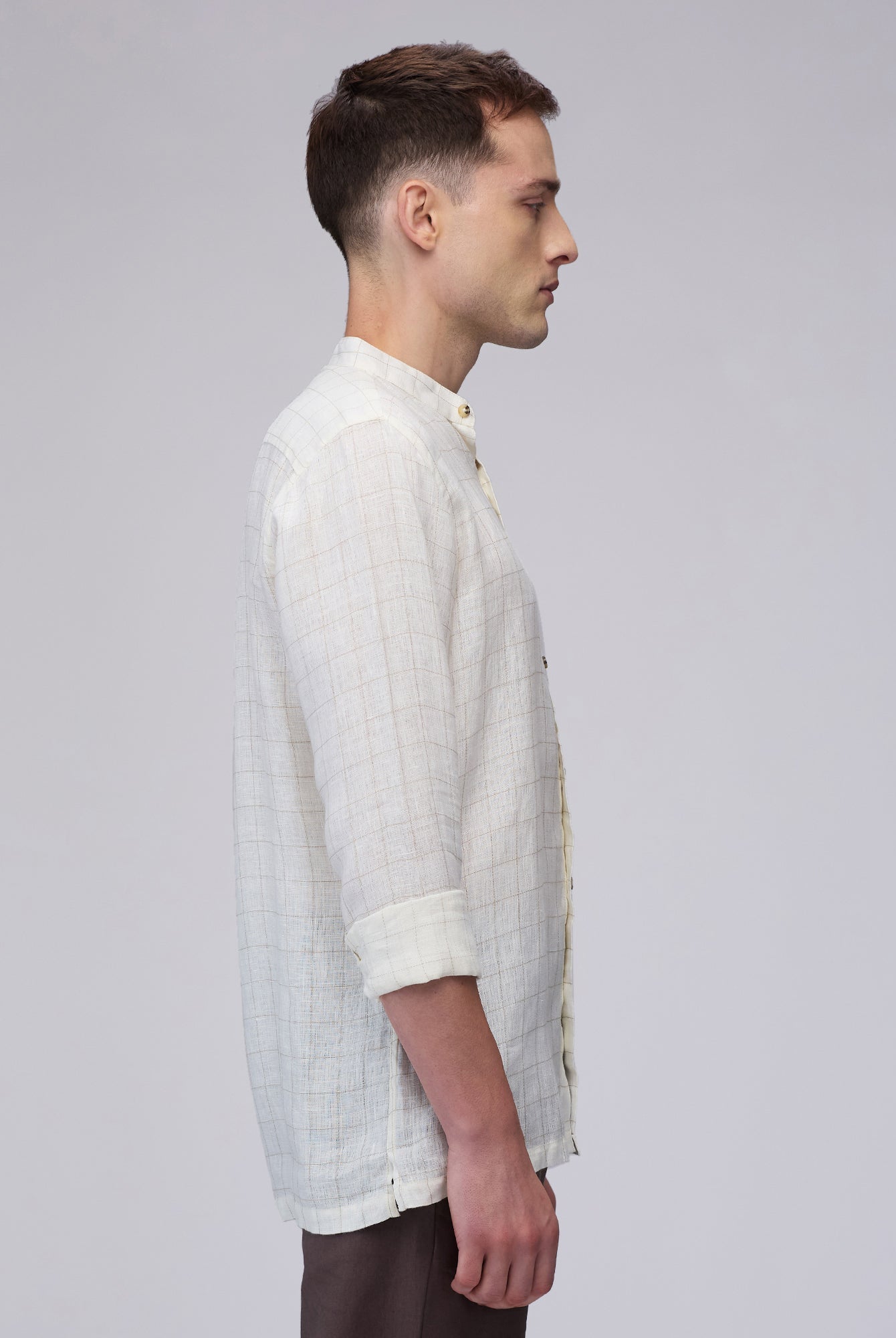 Check Shirt - 100% Linen - CiceroniMen Shirtsbhrāta